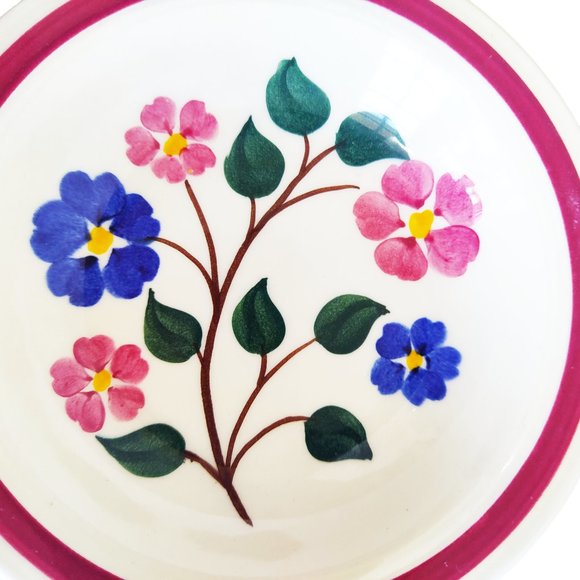 VERNONWARE Linda Hand Painted Underglaze Berry Bowls California Pottery Set of 2 - Picture 3 of 4